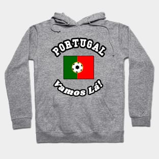 ⚽ Portugal Football, Bandeira das Quinas, Vamos Lá! Team Spirit Hoodie